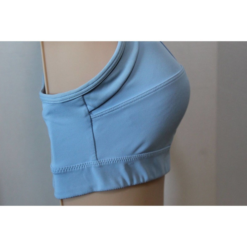 ✨2/$20 Yvette Power Cross Back Padded Sports Bra Light Blue Size Medium 6 H14336 - Picture 9 of 16